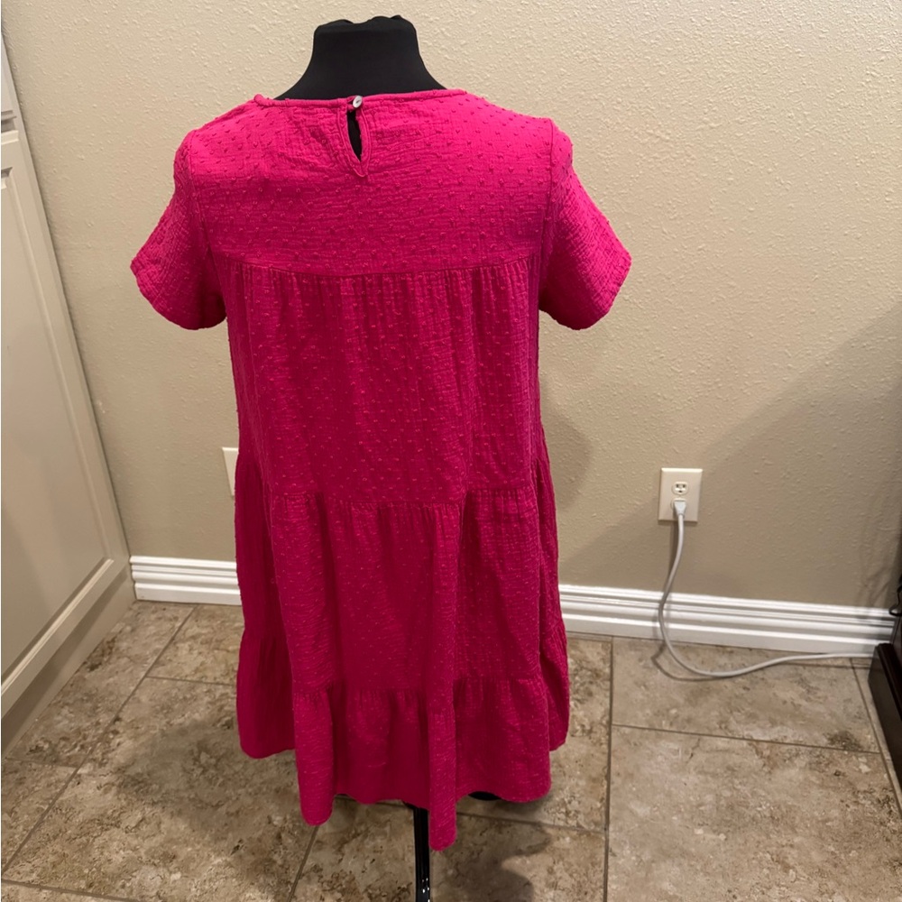 Uncle Frank magenta short sleeve dress - Picture 2 of 3